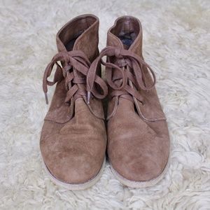 BDG. Women's Tan Suede Booties With Heel